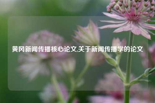 黄冈新闻传播核心论文,关于新闻传播学的论文