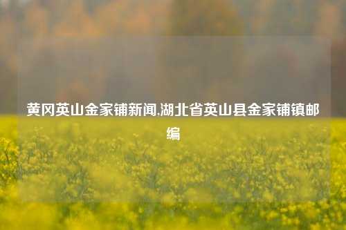 黄冈英山金家铺新闻,湖北省英山县金家铺镇邮编