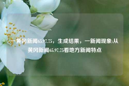 一黄冈新闻65.97.75，生成结果，一新闻现象:从黄冈新闻65.97.75看地方新闻特点