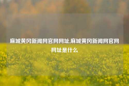 麻城黄冈新闻网官网网址,麻城黄冈新闻网官网网址是什么