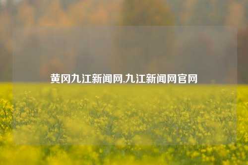 黄冈九江新闻网,九江新闻网官网