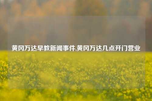 黄冈万达早教新闻事件,黄冈万达几点开门营业