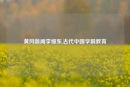 黄冈新闻李细东,古代中国学前教育