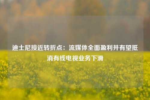 迪士尼接近转折点：流媒体全面盈利并有望抵消有线电视业务下滑