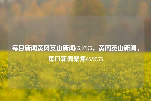 每日新闻黄冈英山新闻65.97.75，黄冈英山新闻，每日新闻聚焦65.97.75