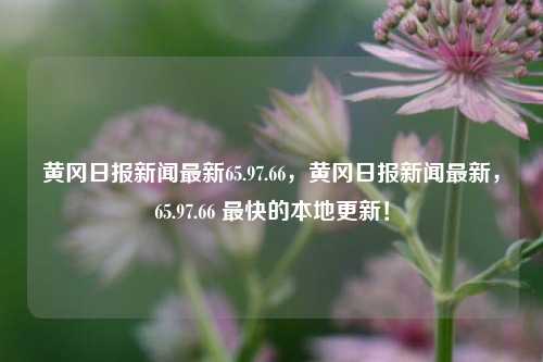 黄冈日报新闻最新65.97.66，黄冈日报新闻最新，65.97.66 最快的本地更新！