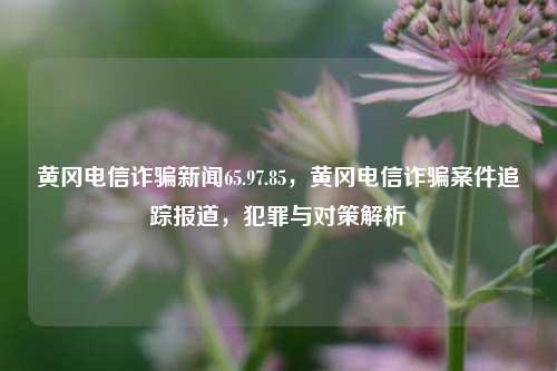 黄冈电信诈骗新闻65.97.85，黄冈电信诈骗案件追踪报道，犯罪与对策解析