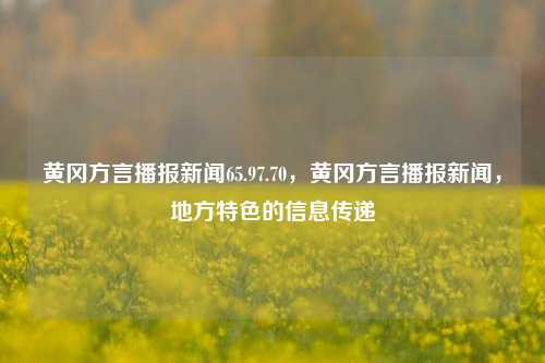 黄冈方言播报新闻65.97.70，黄冈方言播报新闻，地方特色的信息传递