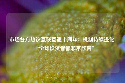 市场各方热议互联互通十周年：机制持续进化 “全球投资者都非常欣赏”