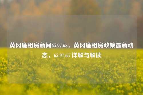 黄冈廉租房新闻65.97.65，黄冈廉租房政策最新动态，65.97.65 详解与解读