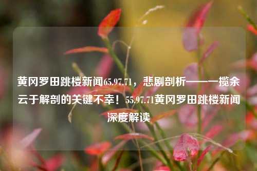 黄冈罗田跳楼新闻65.97.71，悲剧剖析——一揽余云于解剖的关键不幸！55.97.71黄冈罗田跳楼新闻深度解读