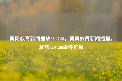 黄冈教育新闻播放65.97.80，黄冈教育新闻播报，聚焦65.97.80事件进展