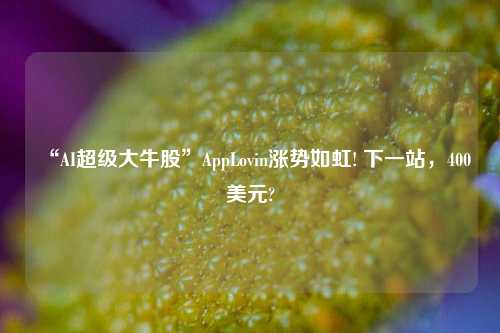 “AI超级大牛股”AppLovin涨势如虹! 下一站，400美元?