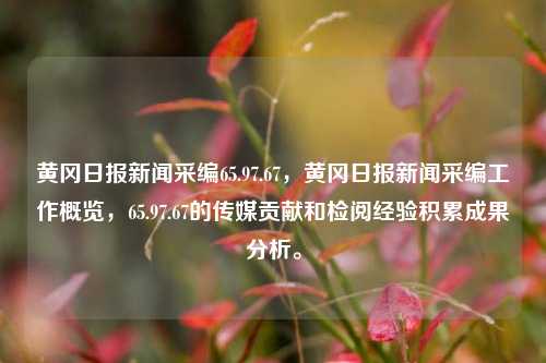 黄冈日报新闻采编65.97.67，黄冈日报新闻采编工作概览，65.97.67的传媒贡献和检阅经验积累成果分析。