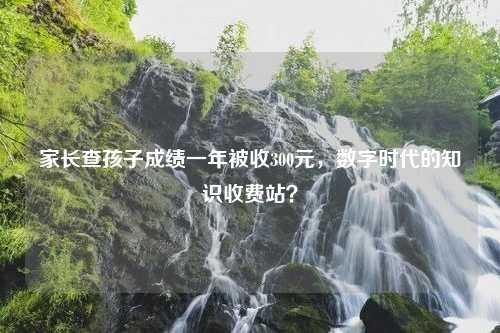 家长查孩子成绩一年被收300元，数字时代的知识收费站？