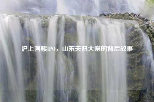沪上阿姨IPO，山东夫妇大赚的背后故事