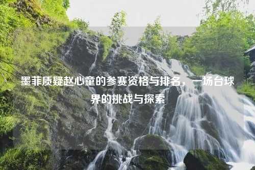 墨菲质疑赵心童的参赛资格与排名，一场台球界的挑战与探索